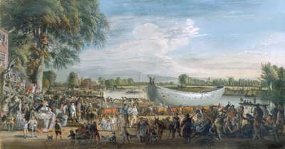 The Chinese Junk on its Way to Virginia Water, c.1753 by Paul Sandby